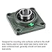 uxcell UCF208 Flange Block Bearings 40mm Bore Cast Iron Bearing Unit Set Screw Lock