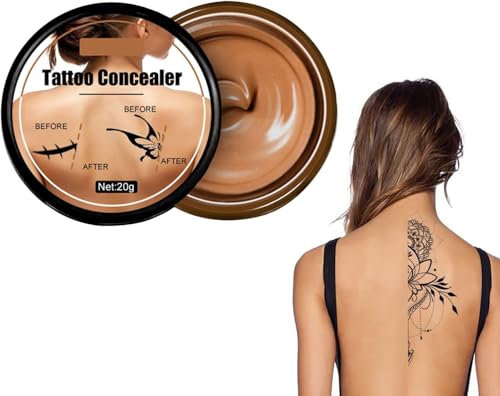 Tatuaje Corrector,Corrector de Tatuaje,Tattoo Concealer,Tattoo Concealer,20g (Color Oscuro)