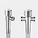 JSEIAJB Stainless Steel Angle Valve Bathroom Faucet Water Valve Kitchen Diverter Valve Connector for Toilet Sink Basin Water Heater Tool(D)
