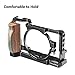 SMALLRIG Vlog Camera Cage for Sony RX100 VI and RX100 VII Camera (Fits DSC-RX100 M6 and DSC-RX100 M7 Camera) with Wooden Handle Grip Vlogger Youtuber – CCS2434