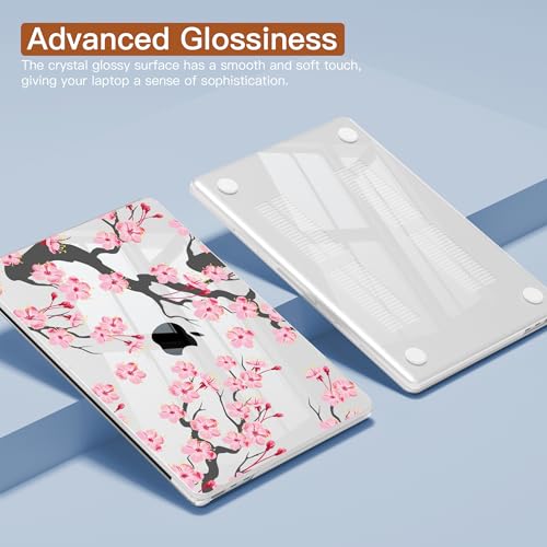 Coque MacBook Air 13.6 M2 A2681 rigide avec membrane clavier fleurs - 3