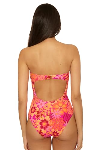 BECCA Women's Copacabana Bandeau One Piece Swimsuit, Adjustable, Bathing Suits3