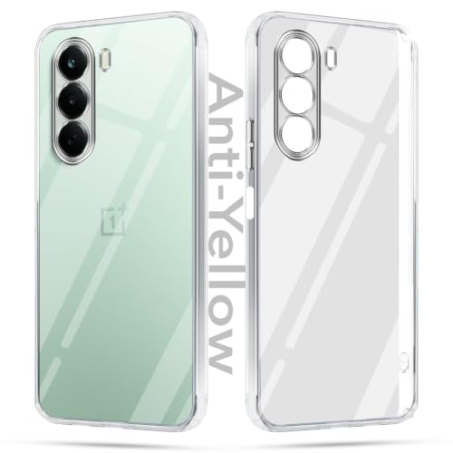 Image of Jkobi Lifetime Anti-Yellow Clear Back Cover Case for OnePlus Nord CE 6 Lite (Sleek Hard Crystal | Shockproof and Camera Protection)