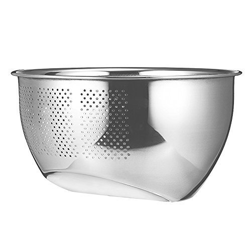 Papaya Bay Stainless Steel Colander Professional Kitchen Strainer Washing Bowl For Vegetables Fruit Rice Grains Perforated Side Drainer Cookware Amazon Com Au