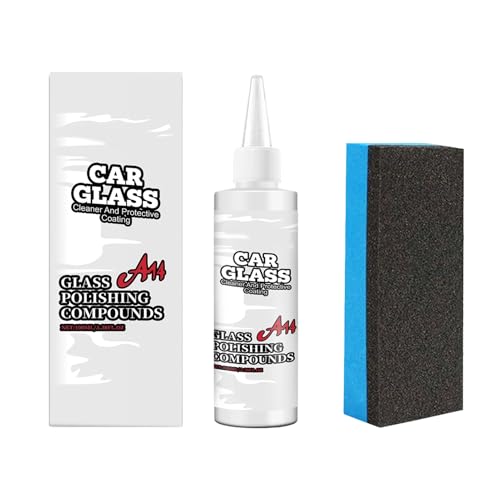 Pasta lucidante per - Detergente concentrato da 100 ml, smacchiatore per, cura dei e della vernice | Rimuove le macchie d'acqua, ridona trasparenza al parabrezza, contiene spugna, ef