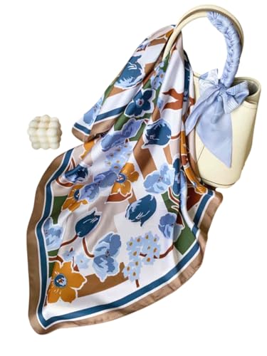 Image of Printed Poly Silken feel Scarf Stole for Women | Stylish, Soft, & Lightweight | Satin Feel Neck Scarf, Hair Scarf, Head Scarf for Women