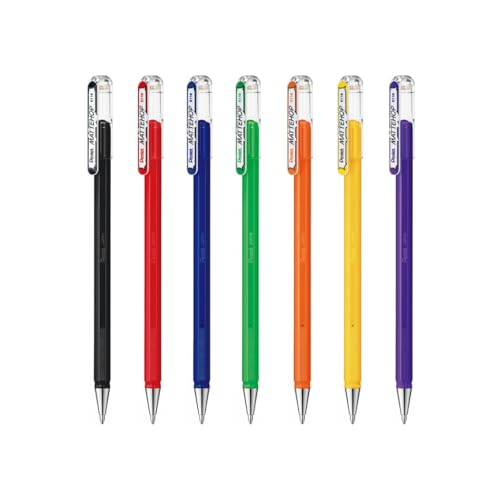 Pentel Mattehop Roller Gel 1.0mm Pack 7 colores miniatura 3