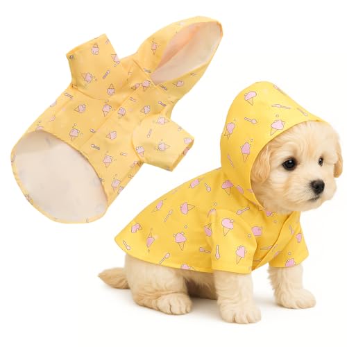 JYNVO Impermeabile Cane, Ultraleggero Cappotto Per Cani Impermeabile, Cappotto Cane Antipioggia, Per Cani di Piccola Taglia