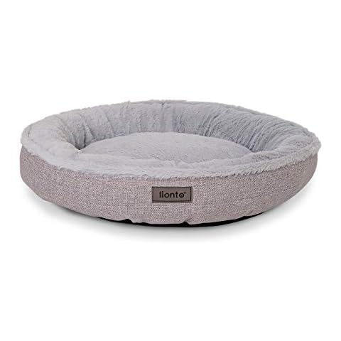 lionto Round Donut Dog Bed with Washable Cover Cover