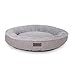 Lit Chien Rond Coussin Chien Panier Chien Panier Chat Donut (M) 65 cm Ø diamètre extérieur Gris