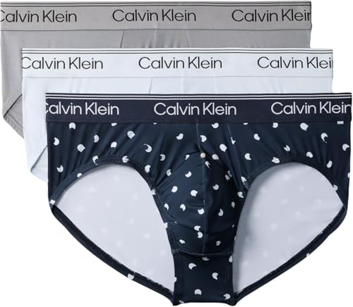 Calvin Klein Herren-Slips, Convoy/Running Dot Dark Sapphire/Pl, XS – Ansicht 1
