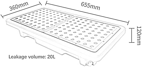Leakproof Oil Spill Tray - Anti-Slip Containment Platform for Industrial Use - Modular Storage Pallet for Garage & Warehouses