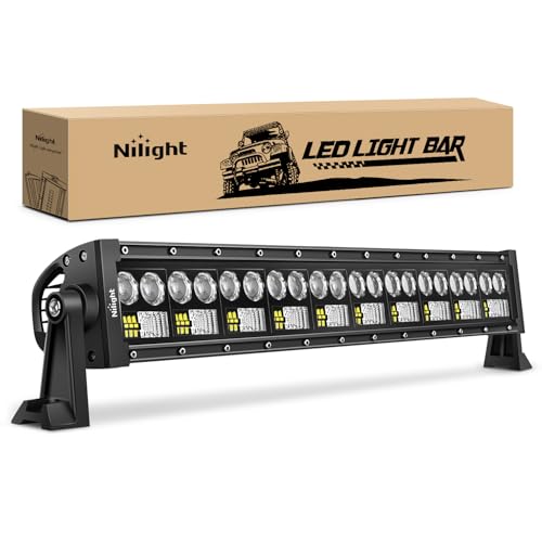 Nilight 73003C-A 22Inch 150W Double Row 15000LM 7D Flood Spot Combo Beam LED Light Bar