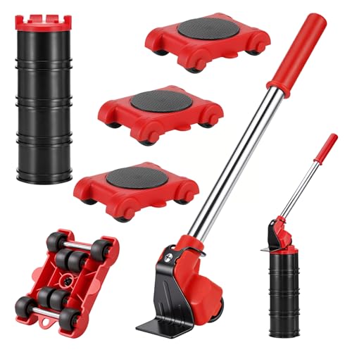 Zourglow Heavy Duty Furniture Mover Furniture Dolly with Lifter and 4 Sliders Furniture Lift Mover Tool for Refrigerator Sofa Cabinet 500kg Supported Weight