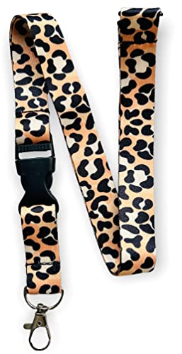 Cordón con estampado de leopardo y cierre de seguridad para llaves 1