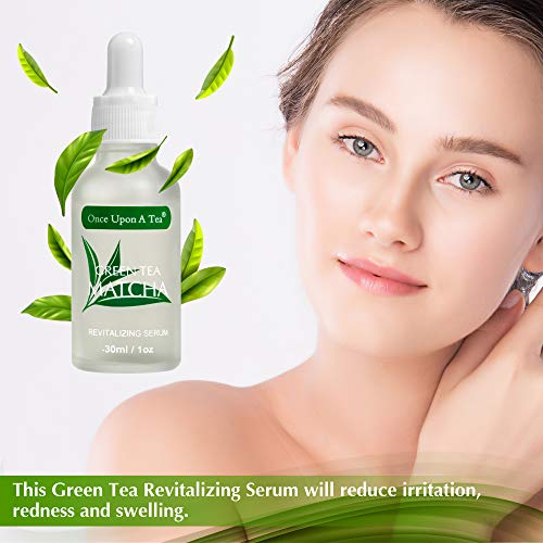 Green Tea Matcha Revitalizing Serum, For Face, Neck & Decollete, Antioxidant Facial Treatment, Smoothes Fine Lines & Wrinkles, Hydrates & Plumps Skin, Acnу Treatment And Dark Corrector #TOP4