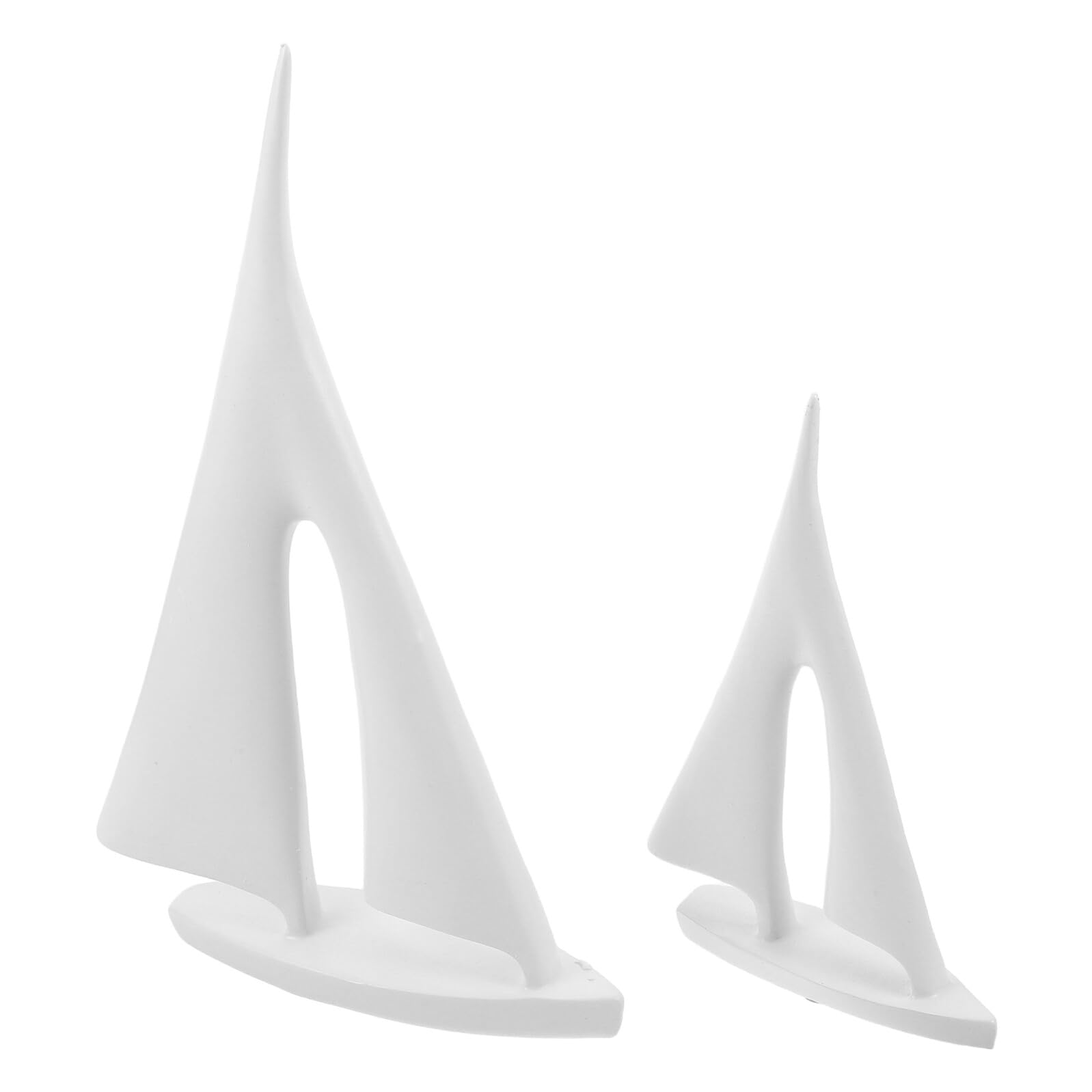 Ciieeo Escultura de Resina de 2 Piezas Modelo de Barco Náutico, Adorno Decorativo para Hogar y Oficina, Centro de Mesa Náutico Moderno para Salón y Escritorio