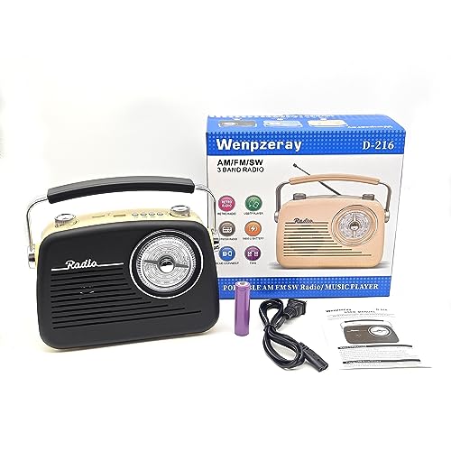 Radio portátil retro AM FM SW con MP3 y Bluetooth miniatura 4
