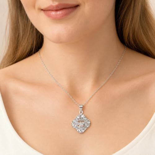 Onrkbzw 925 Sterling Silver Hand Woven Clover Necklace for Women - image 4