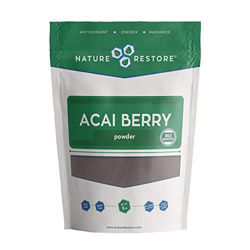 Wild Harvested Acai Berry Powder, 8 Ounces, Non GMO, Gluten Free, Brazilian Wild
