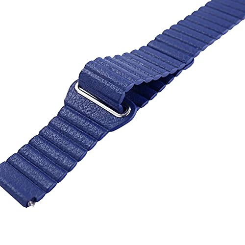 Image of ACM Watch Strap Magnetic Leather Loop 22mm Compatible with Honor Watch Gs3 Smartwatch Luxury Band Blue