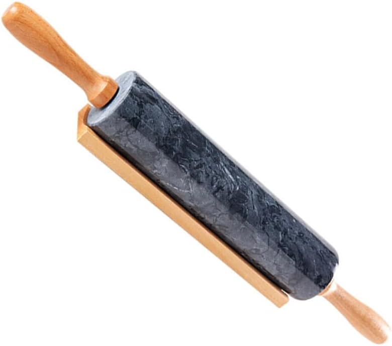 Cookie Rolling Pin Marble Pattern Rolling Pin for Baking Wooden Handle Dough Roller