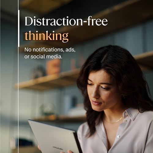 Image of reMarkable Essentials Bundle - Gray | reMarkable 2 Paper Tablet | Includes Black and White 10.3 inchWriting Tablet, Marker Plus Pen with Eraser, Book Folio Cover in Gray Weave