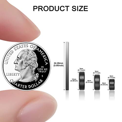 Nazzo Small Magnets, Rare Earth Magnets, Super Strong Neodymium Magnets For Refrigerator And Kitchen Cabinet, Building, Science, Diy, Round Button Magnet, 3 Sizes 60Pcs, Black #TOP1