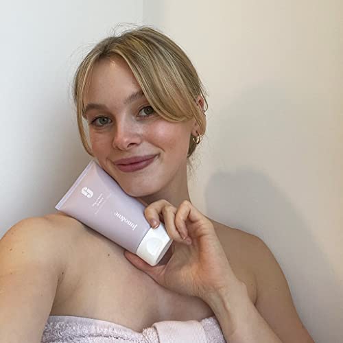 Foto von juno & me – Body Shaving Cream: Rasiercreme für gründliche & glatte Rasur - hilft bei eingewachsenen Haaren & Rasurbrand - Avocadoöl, Hyaluronsäure & Aloe Vera - vegan & frei von Parabenen - 150ml