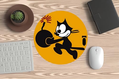 Tapis de souris, souris PC ou ordinateur portable - Chat Felix - Animation rétro - Design vintage - Idéal pour le gaming et le bureau.