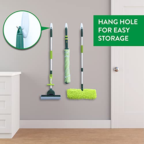 Pine-Sol Microfiber Self Wringing – Easy Squeeze Twist Design For Wet Mopping | Household Cleaning Tool For Tile, Linoleum, Laminate Floors | Extendable Metal Handle, Green #TOP5