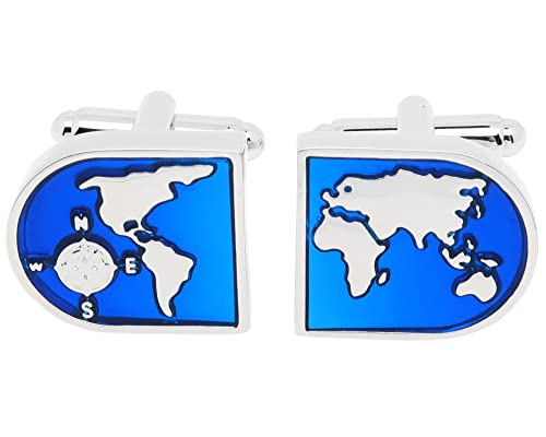 Mancuernillas Mapa del Mundo para Hombre miniatura 4