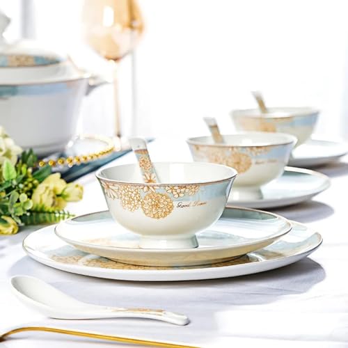 Set di piatti piani in ceramica, 16 pezzi, di alta qualità, per dessert, riso, insalata e pasta, eleganti piatti da cucina