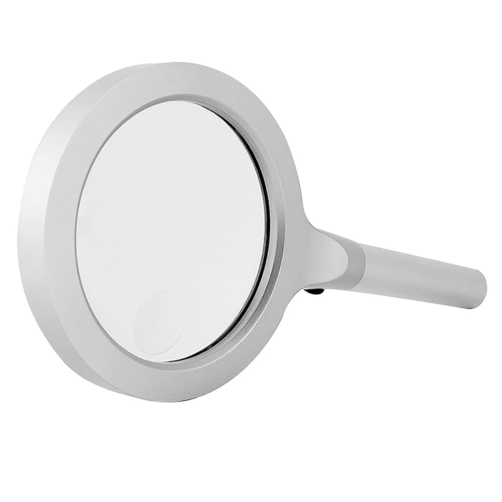 asdchZen Led Magnifying Glass,With Light 10X 20X Magnification Lightweight Handheld Magnifying Glass,For Reading Inspection Hobbies Crafts Magnifier/Silver