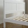 Karl home Wood Bedframe Queen Bed Frame with Headboard Bedroom Platform Bed with Footboard, 12 Wood Slat Support, No Box Spring Needed, White