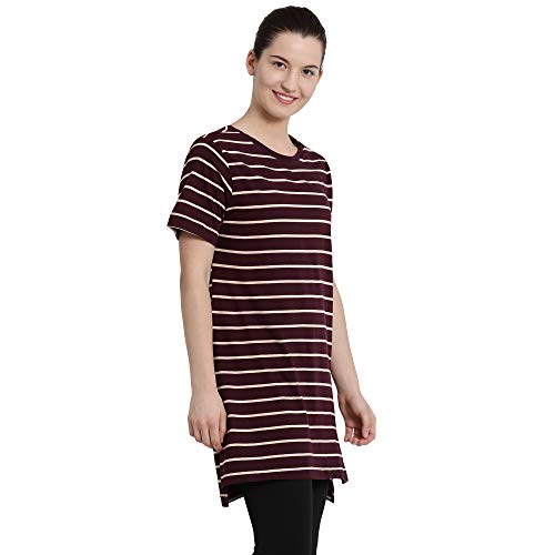 Image of Enamor Essentials E061 Women Night Dress Cotton Tunic Tee
