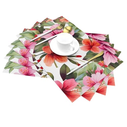 Set de table antidérapant lavable résistant chaleur pour repas de famille lot de 6