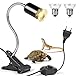 Oneku Schildkrötenbeleuchtung Set enthält 1 Lampenfassung E27 mit Potentiometer und 2 Lampen, 75 W mit UVB-UVB-Licht zum Aufwärmen und Beleuchten von Aquarien oder Reptilien
