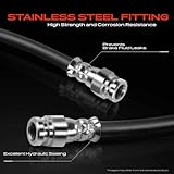 Frankberg 1x Brake Hose Hydraulic Front Left or Right Compatible with 911 996 3.4L 3.6L 1997-2005 B.o.x.s.t.e.r 986 2.5L-3.2L 1996-2004 Replace# 99635513901 - Image 6