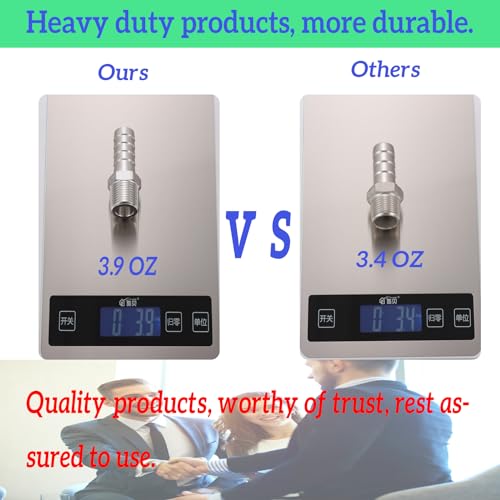 Snutuya 3/4 INCH 304 Stainless Steel Hose Barb Fitting，3/4 "Hose Barb X 3/4 Inch Npt Male thumb #3