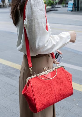 2025 Kiss Lock Lace Handbag Women Elegant Satchel Style Large Purse Crossbody Bag Work Daily Date Evening Party Clutch3