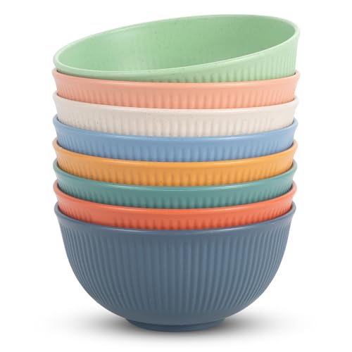 Dyserbuy Unzerbrechliche Müslischalen, 8er-Set, 655 ml, Müslischalen aus Kunststoff, spülmaschinen- und mikrowellengeeignet, leichte, wiederverwendbare Schüssel für Reis, Nudeln, Suppe, Snack, Salat, Dyserbuy Unzerbrechliche Müslischalen, 8er-Set, 655 ml, Müslischalen aus Kunststoff, spülmaschinen- und mikrowellengeeignet, leichte, wiederverwendbare Schüssel für Reis, Nudeln, Suppe, Snack, Salat,