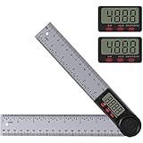 ZzzaNaアングルファインダー、角度規則、デジタルアングルファインダー、RockSeedデジタル角度定規ステンレススチール分度器傾斜計、ホールド付き、ゼロ&大型LCDディスプレイ、Mm/インチ分度器