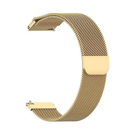 Image of AONES 20mm Magnetic Loop Watch Strap Compatible for Fire-Boltt Destiny Bsw157 Metal Chain SmartWatch Band