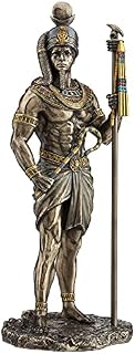 Veronese Khonsu Ancient Egyptian God of the Moon Bronze Finished Statue