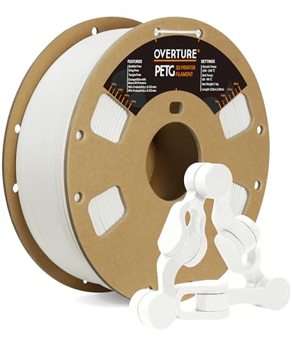 OVERTURE PETG 3D Printer Filament 1.75mm, 1kg Filament (2.2lbs), Dimensional...