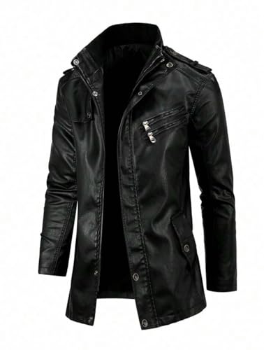 Veste en cuir pour homme RR coupe classique ajustée en peau de mouton