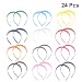24Pcs Hebilla Sección ancha Diadema Color caramelo Diadema Cabeza Dientes de plástico...