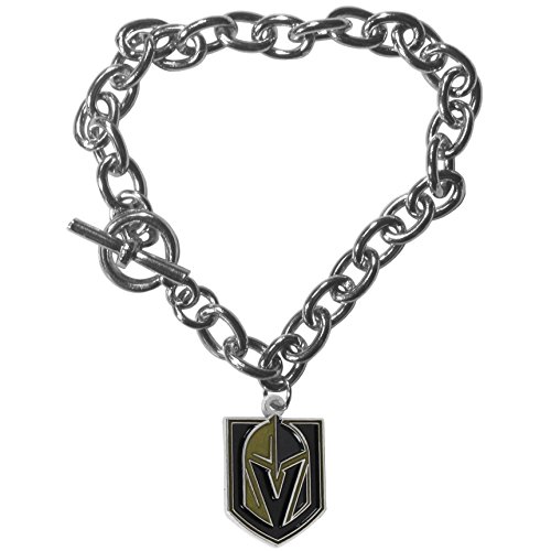 NHL Siskiyou Sports Womens Vegas Golden Knights Charm Chain Bracelet One Size Team Color