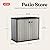 Keter Patio Store 4.6 x 4.0 ft. Resin Outdoor Storage Shed with Paintable and Drillable Walls for Customization-Perfect for Yard Tools and Pool Toys, Grey